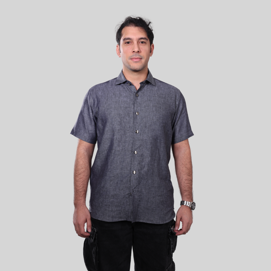 The Bagheera Slate Linen Shirt