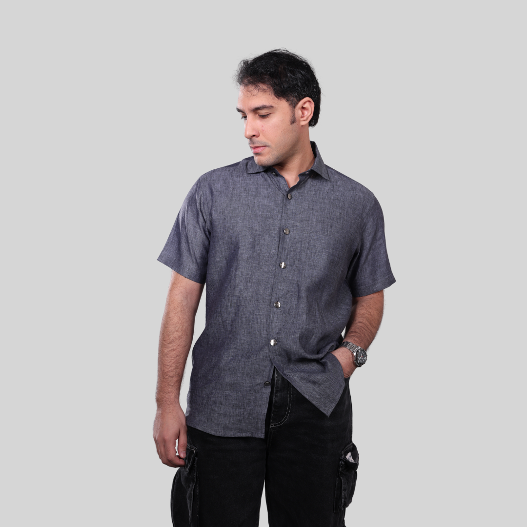 The Bagheera Slate Linen Shirt